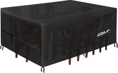 Produktbild von Unyqoos® Gartenmöbel-Schutzhülle 200x160x74 cm – wasserdichte, winddichte & UV-beständige Abdeckung aus 210D Oxford-Gewebe, rechteckig,  bis 15.000 Pa