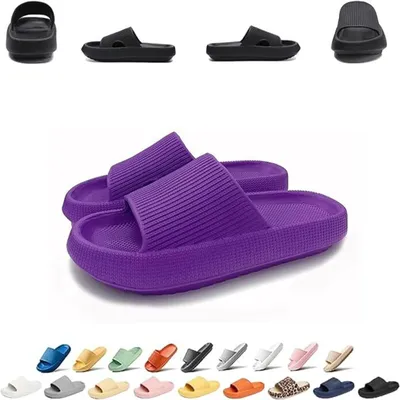 Obrázok produktu pre Protišmykové rýchloschnúce kúpacie papuče hladké - mäkká hrubá podrážka papuče cloud shoes, 44/45
