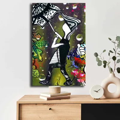 Produktbild von Wallity, 4570POP-001, Dekorative Leinwandmalerei, Mehrfarbig, 100 % LEINWAND, 45 x 70 cm