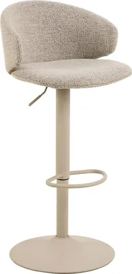 Produktbild von (2er Set) Ella Barhocker Drehfunktion und Gasfeder Bouclé Beige.