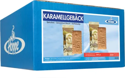 Produktbild von Hoppe Karamellgebäck ein Klassiker an der Tasse einzeln verpackt 1200g