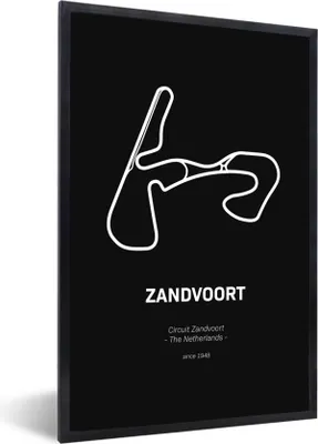 Produktbild von MuchoWow® Gerahmtes Poster Formel 1 - Zandvoort - Rennstrecke 60x90 cm - Poster mit Schwarzem Bilderrahmen Wandposter Rahmen Foto Bilder - Kunst