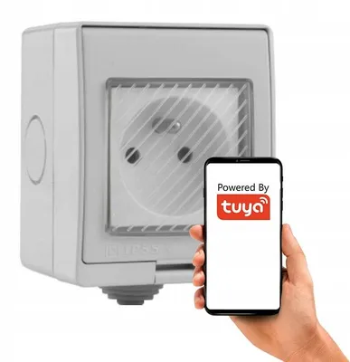 Produktbild von Tuya Smart Außensteckdose IP55 WiFi 16A für Smart Home
