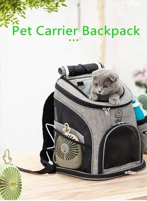 Image de Sac à dos de transport pour chien, vert, taille moyenne, pour la randonnée et les voyages