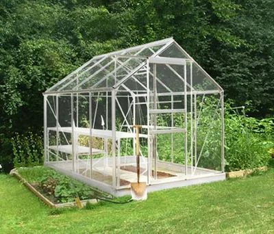 Produktbild von Gewächshaus Halls Popular 86 5,0m² Alu silber 3mm Blankglas