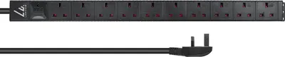 Immagine prodotto di Lanview LVR-3MUK-SPD-UK10 Unità di distribuzione dell'alimentazione (PDU) 8 prese CA 1.4U Nero (LVR-3MUK-SPD-UK10)