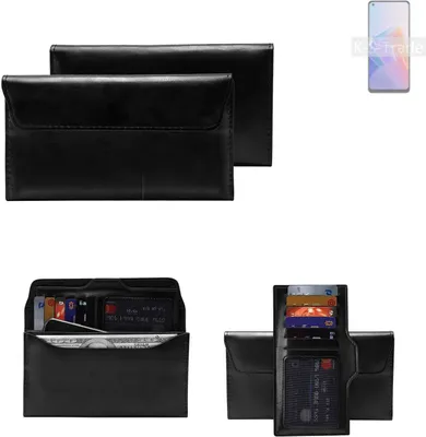 Produktbild von K-S-Trade Handy Hülle kompatibel mit Oppo Reno7 Lite 5G Schutz Hülle Tasche Schutz Case Handytasche Kunstleder schwarz, 1x
