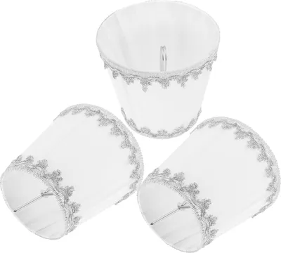 Image de 3PCS Abat-jour en tissu moderne E14 Abat-jour à pince pour lustre à bougie Hotel KTV Decor