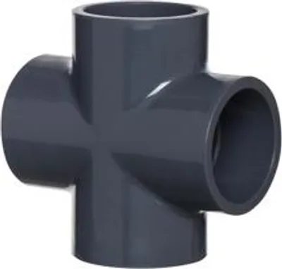 Immagine prodotto di Pezzo stampato in PVC - croce 90° 25 mm, 4x incollato