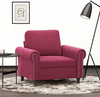 Productafbeelding van Maison Exclusive - Fauteuil, wijnrood, 60 cm, fluweel