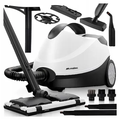 Produktbild von Maltec Dampfreiniger mit Mop: 2000W, 4 BAR, 1.6L, langes 6m Kabel, Zubehör