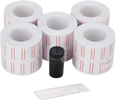 Produktbild von Famanu Preisschilder 21 mm x 12 mm - 10 Rollen für Etikettiermaschine