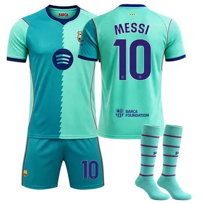 Produktbild von #10 MESSI Barça's second away game,26-27 (La Liga)football jersey for Kids and Adults SIZE:28