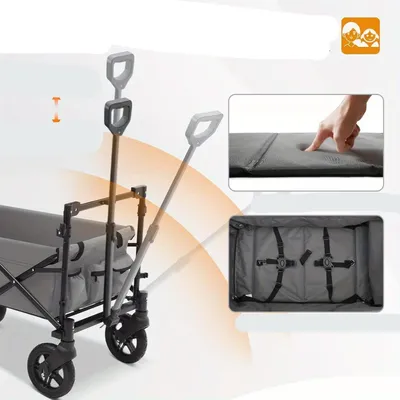 Image de Bolderkar - Chariot pliable - Poussette - Chariot de transport - Chariot de jardin - Capacité de charge : 150 kg