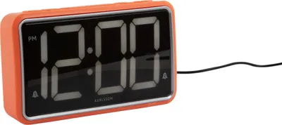 Produktbild von Karlsson - Wecker New Retro - Leuchtendes Orange