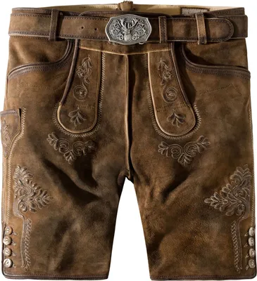 Produktbild von Stockerpoint - Herren Lederhose mit Gürtel, (Bertl), Größe:52, Farbe:Stein geäscht