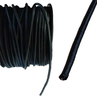 Produktbild von Expanderseil 10mm, Schwarz, 5 Meter – UV-beständiges Gummiseil