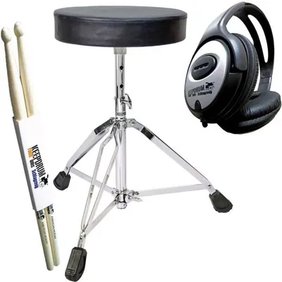 Obrázok produktu pre sada príslušenstva keepdrum pre e-drums - stolička so slúchadlami a paličkami