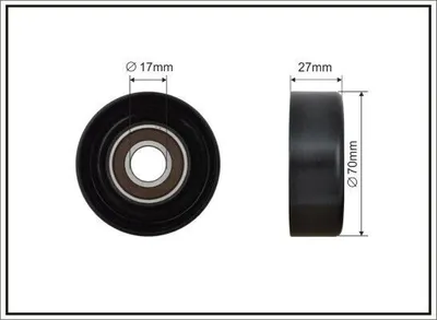 Produktbild von CAFFARO 500529 Spannrolle Keilrippenriemen 70mm für NISSAN JUKE (F15)