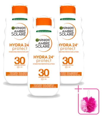 Productafbeelding van 3 x Garnier Ambre Solaire Hydraterende Zonnebrandmelk SPF 30, 200 ml - Voordeelverpakking - 3 stuks