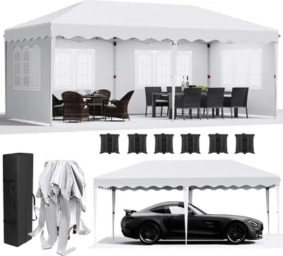 Image de Pavillon Pop-Up, abri étanche, protection UV, BLANC