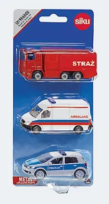 Produktbild von SIKU Tschechische Version - Set Mix Polizei, Feuerwehr, Krankenwagen
