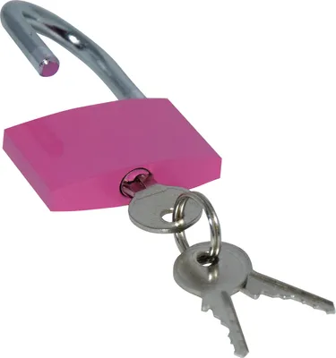 Produktbild von Spardosen Titan Schloss Pink mit drei Schlüssel 1 Stück