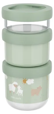 Immagine prodotto di Mepal Mio Snackbox impilabile, set da 3 pezzi Little Dutch-Little Farm