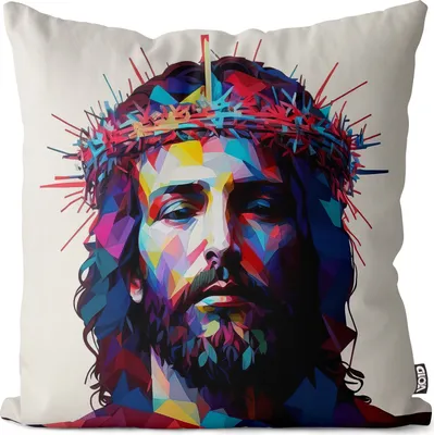 Produktbild von VOID Pop Art Jesus Statue Kissenbezug Kissenhülle sofa couch wohnzimmer dekoration wasserfest Outdoor Garten Kissen bezug deko