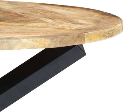 vidaXL Jídelní stůl kulatý 120×76 cm Mango masiv