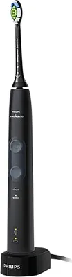 Zdjęcie produktu dla Philips Sonicare ProtectiveClean 4500 HX6830/44 Soniczna szczoteczka do zębów, Dorosły, Soniczna szczoteczka do zębów, Codzienna pielęgnacja, Wybielający, Czarny, Szary, 31000 ruchów na minutę, 2 min