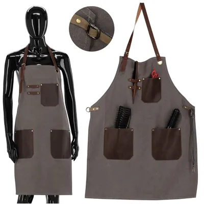 Produktbild von Friseurschürze aus Leder, 80 cm breit, 62 cm lang