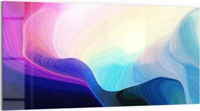 Produktbild von DEQORI Magnettafel Glas 100x50 cm 'Polychromer Farbfluss' beschreibbar Whiteboard