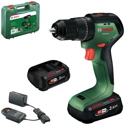 Immagine prodotto di Trapano avvitatore a batteria PSB18V-60, con 1 batteria PBA 18V 2.5Ah, fornito in valigetta