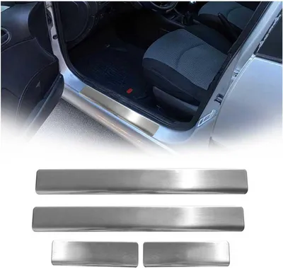 Obrázek produktu pro Prahy dveří pro Peugeot 206 1998-2010 nerezová ocel stříbrná 4ks