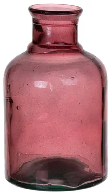 Produktbild von Blumenvase - lila transparentes recyceltes Glas - D12 x H20 cm