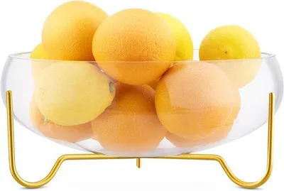 Produktbild von Famanu Obstschale auf Metallständer - Servierschale für Obst, Salat und Dessert