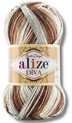 Productafbeelding van Alize 1x 100g Diva Batik garen, met kleurverloop, geschikt voor haken en breien (5742)