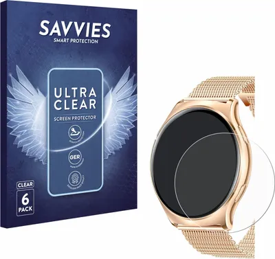 Produktbild von 6x Für Iaret Smartwatch 1.43" Schutzfolie Savvies Displayschutz Display Schutz Folie Klar Transparent