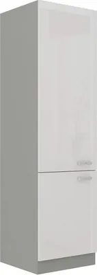 Obrázek produktu pro Vysoká kuchyňská skříňka 60 cm GENJI 1 - šedá / lesklá bílá