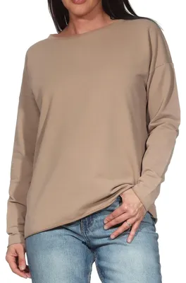 Produktbild von Elbsand Damen Sweatshirt Pullover mit Rückenprint ESWRiane 70509 00 Nougat (2240