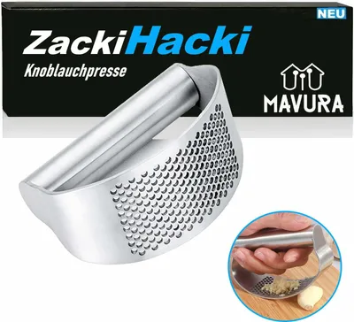 Produktbild von MAVURA ZACKI HACKI Premium Knoblauchpresse Edelstahl Knoblauchschneider Schäler