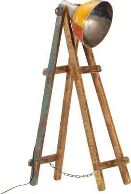 Immagine prodotto di Lampada da Terra Multicolore E27 in Legno Massello di Mango