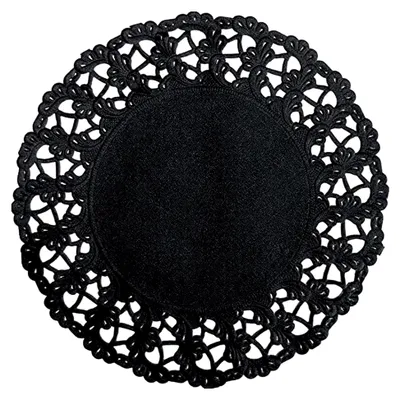 Produktbild von 240 Stück runde Tortenspitzen Ø 30 cm Tortenpapier Plattenpapier Schwarz Untersetzer