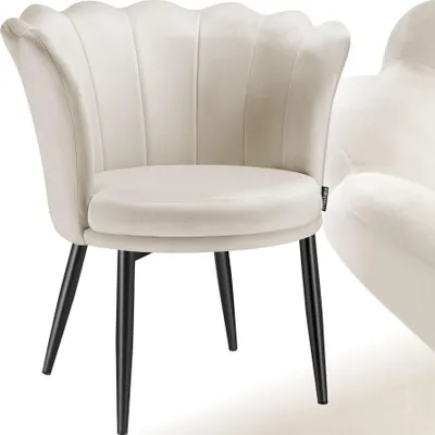 Produktbild von tectake® Sessel Stella dick gepolstert, mit Samtbezug oder Kunstfell 67 x 64 x 76 cm