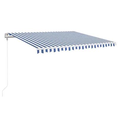 Produktbild von vidaXL Automatische Markise mit LED & Windsensor 450x350 Blau und Weiß