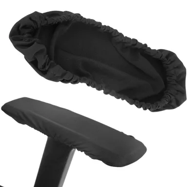 Armlehnenbezüge für Bürostühle, elastisch, 1 Paar, Schwarz