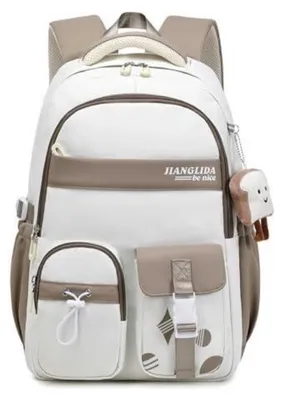 Produktbild von Schulrucksack für Teenager und Uni - Wasserdichter Laptop Rucksack für Damen und Herren - Leichter Daypack Braun