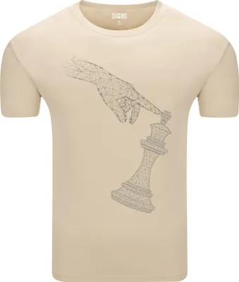 Produktbild von Diarbo Herren T-Shirt mit Schachliebhaber Druck Schachmatt Beige Gr.XXL