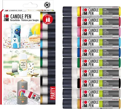 Obrázek produktu pro Marabu1805000009882 Barva na svíčky Marabu "Candle Liner", sada 10 ks